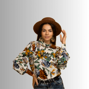 Blusa Feminina Floral Manga Longa Afofada: Estilo e Conforto